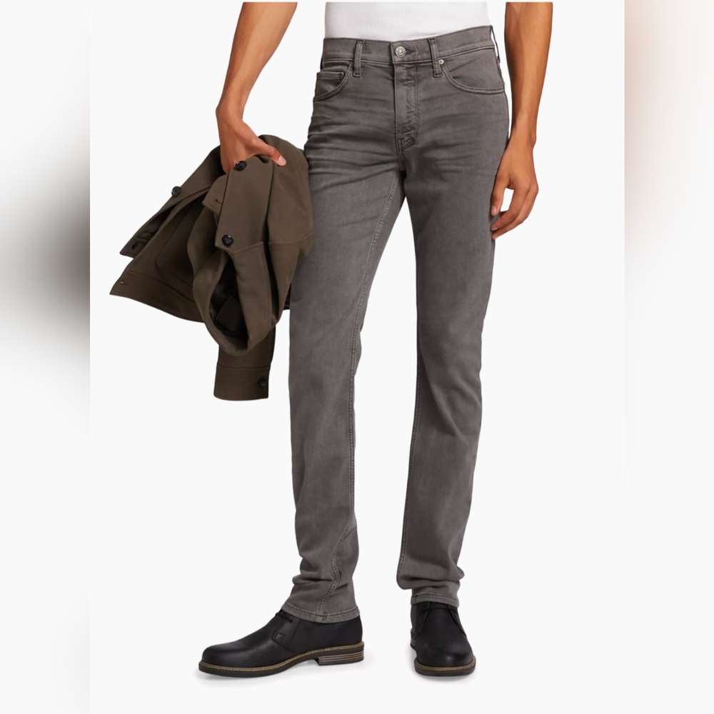 Paige Men's Jeans FEDERAL XLONG charcoal gray Slim-Fit 34x35